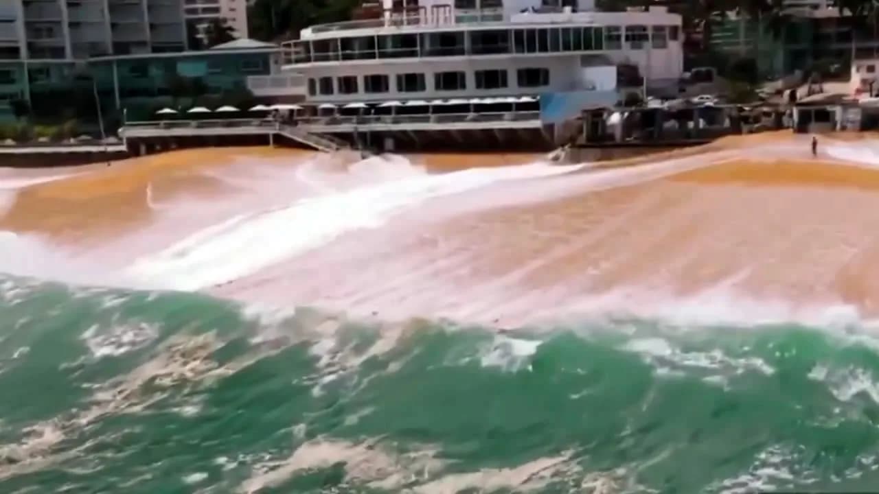 El mar se intensifica en Acapulco: piden extremar precauciones en las playas