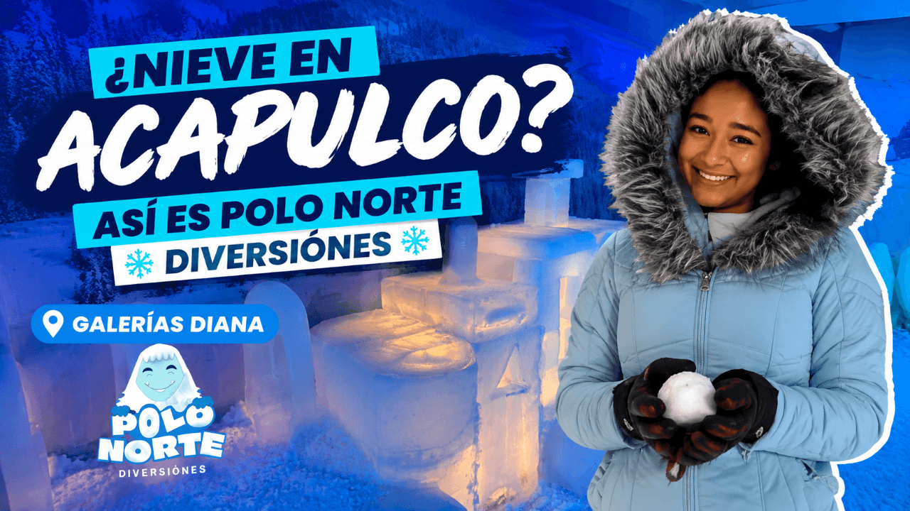 Monserrat Robles descubre la nieve en Acapulco: así es Polo Norte Diversiones en Galerías Diana